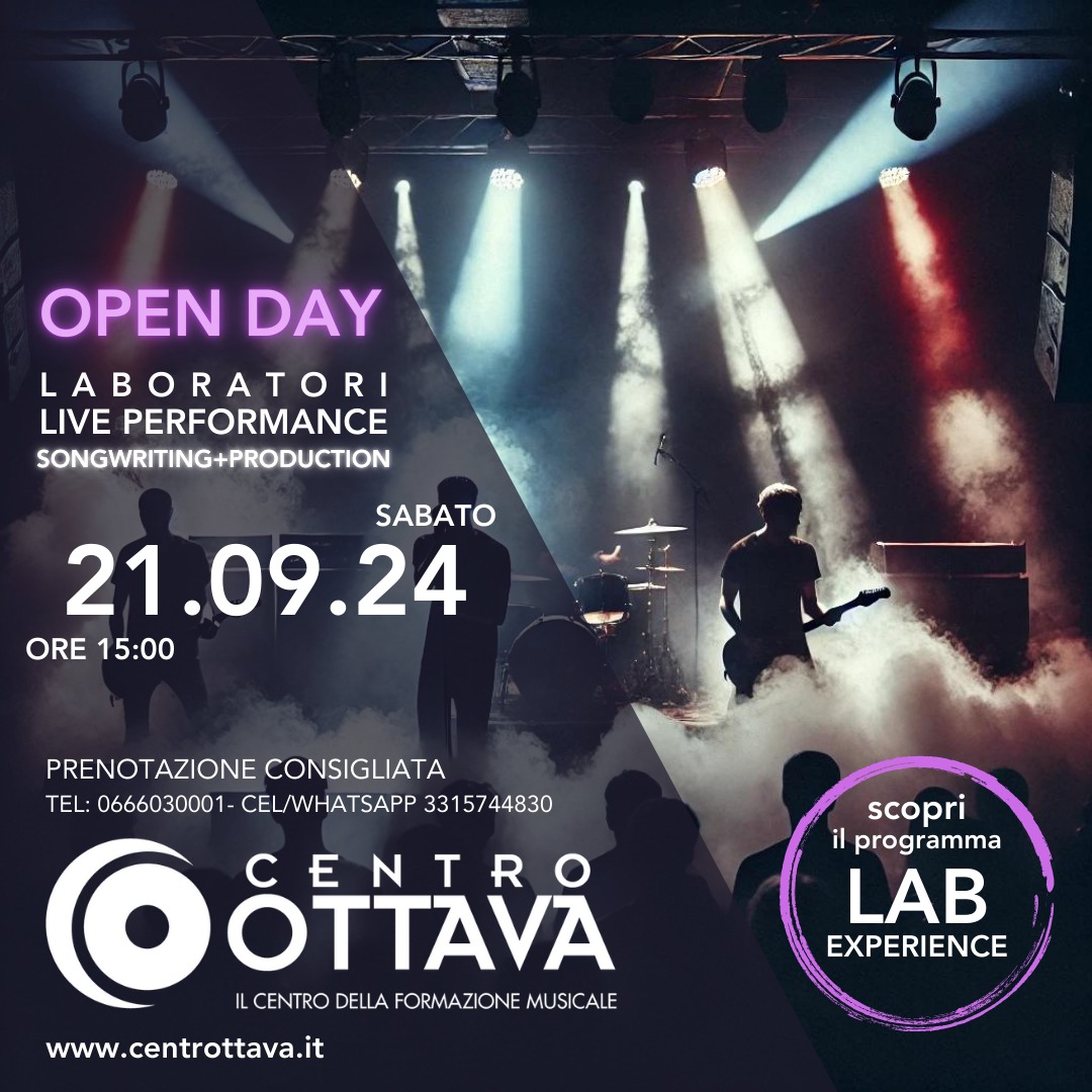 Open Day: Laboratori Performance - Songwriting+Production